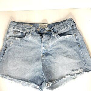 Women's Mid-Rise 90's Baggy Jean Shorts - Universal Thread Medium Wash Size 2